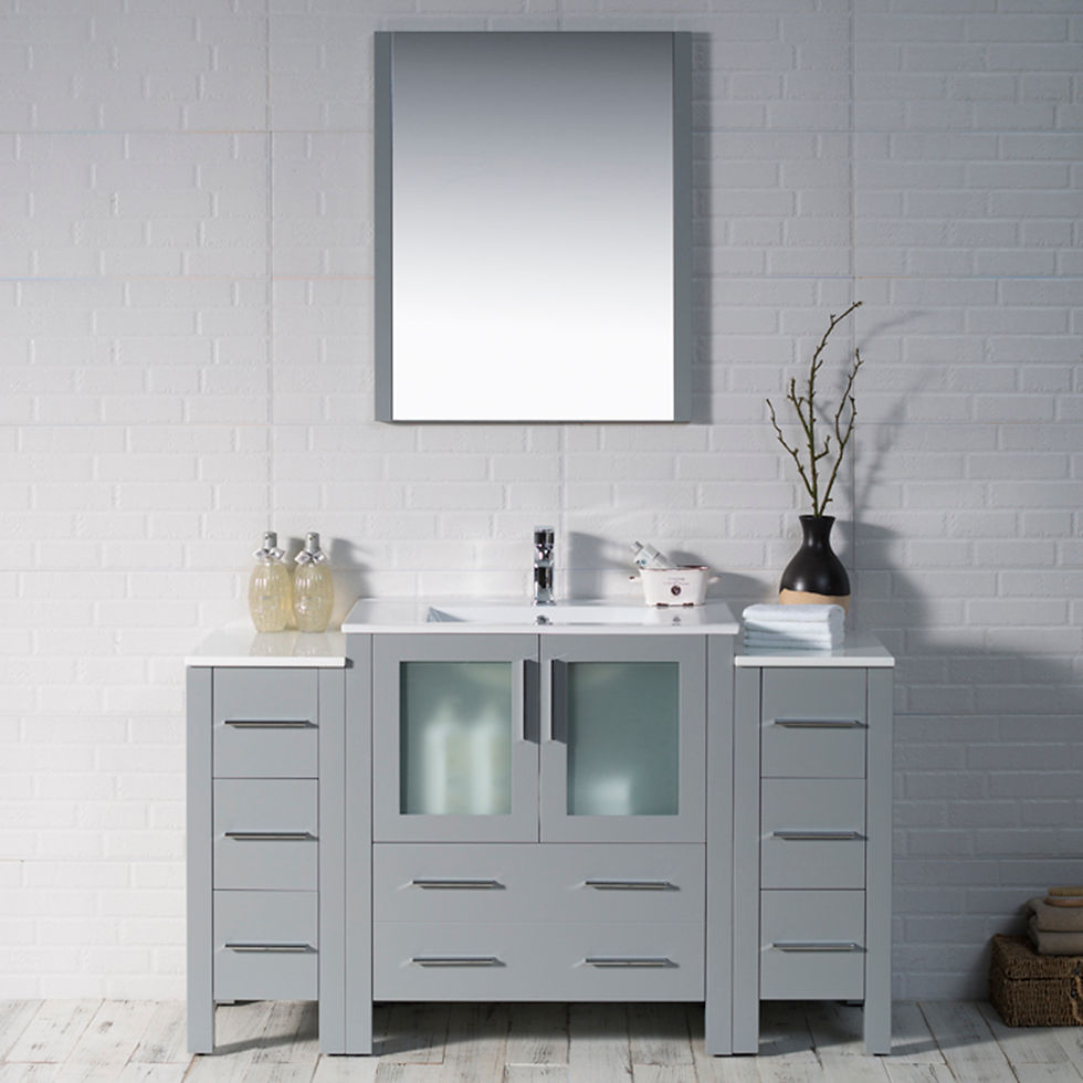 Thumbnail: Sydney 54 Inch Vanity with Side Cabinet