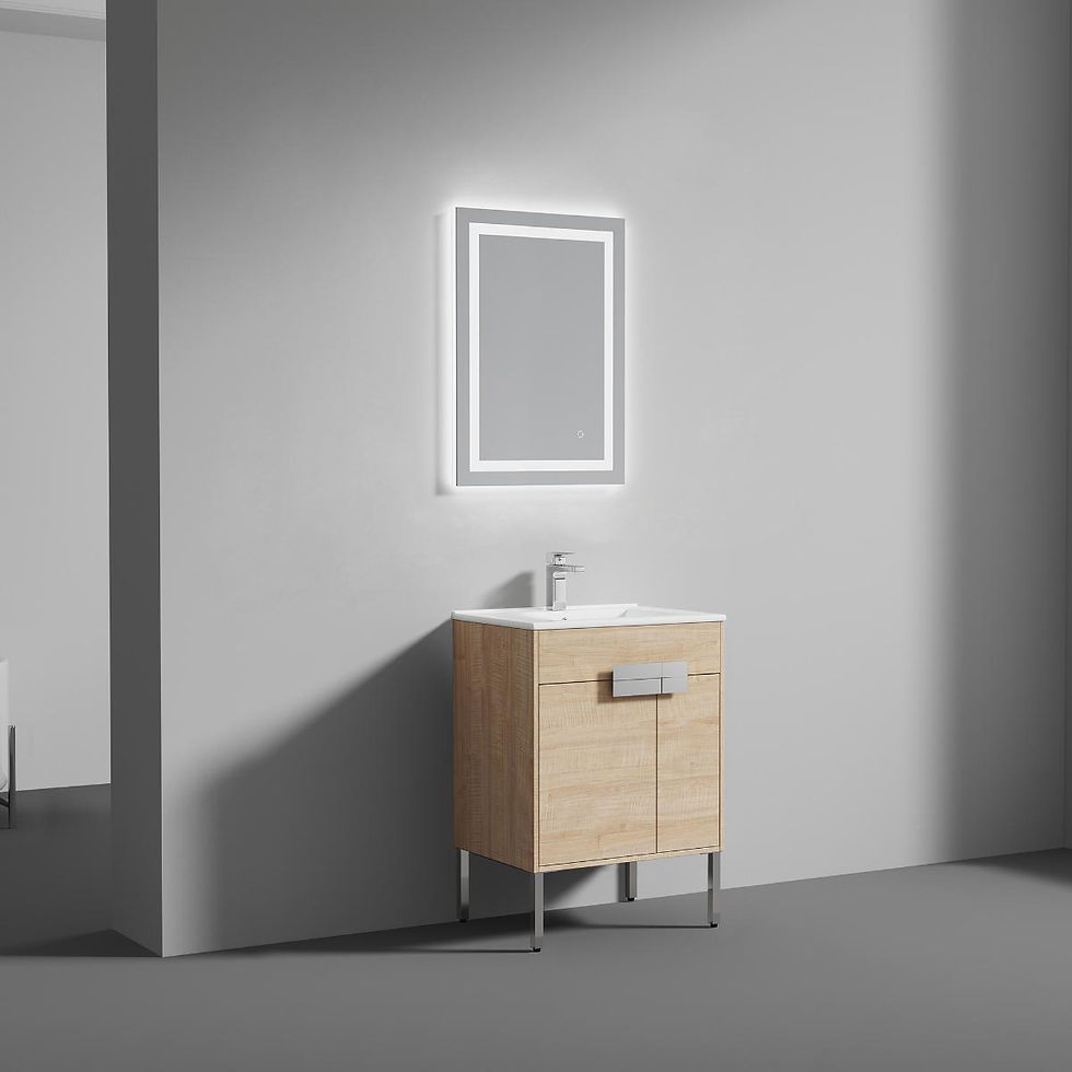 Thumbnail: Bari 24″ Vanity – Sleek Modern Bathroom Vanity with Soft-Close Doors & Drawers