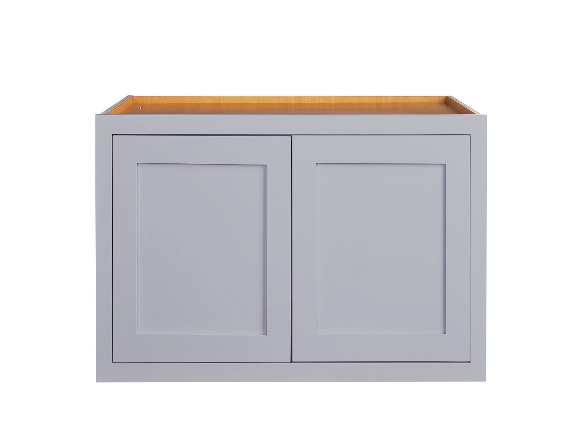 RTA Light Grey Shaker Inset Wall Cabinet 30"W x 21"H x 14"D (2 Doors)