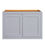 Thumbnail: RTA Light Grey Shaker Inset Wall Cabinet 30"W x 21"H x 14"D (2 Doors)