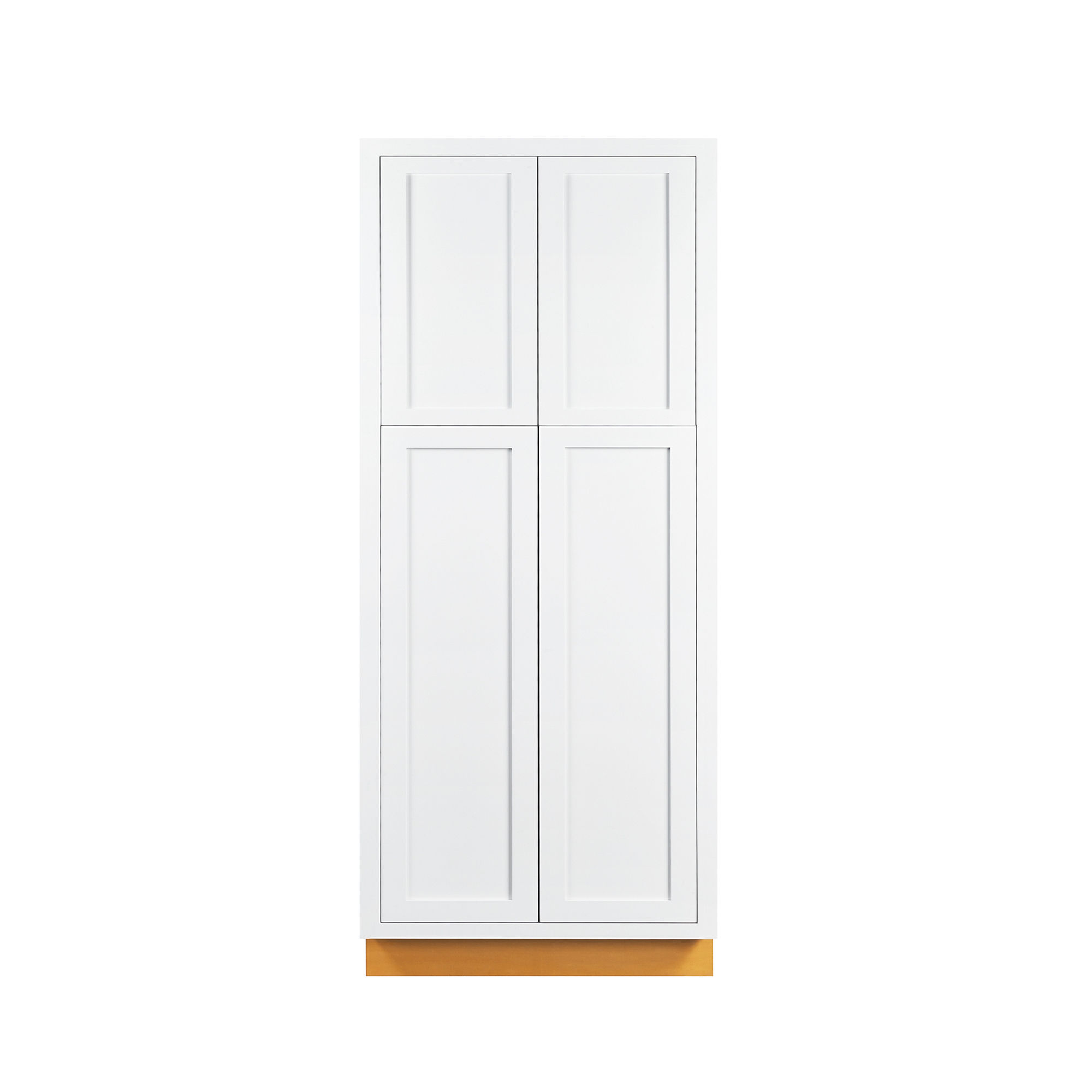 RTA Inset White Shaker Pantry Cabinet - 30”W x 84”H x 24”D