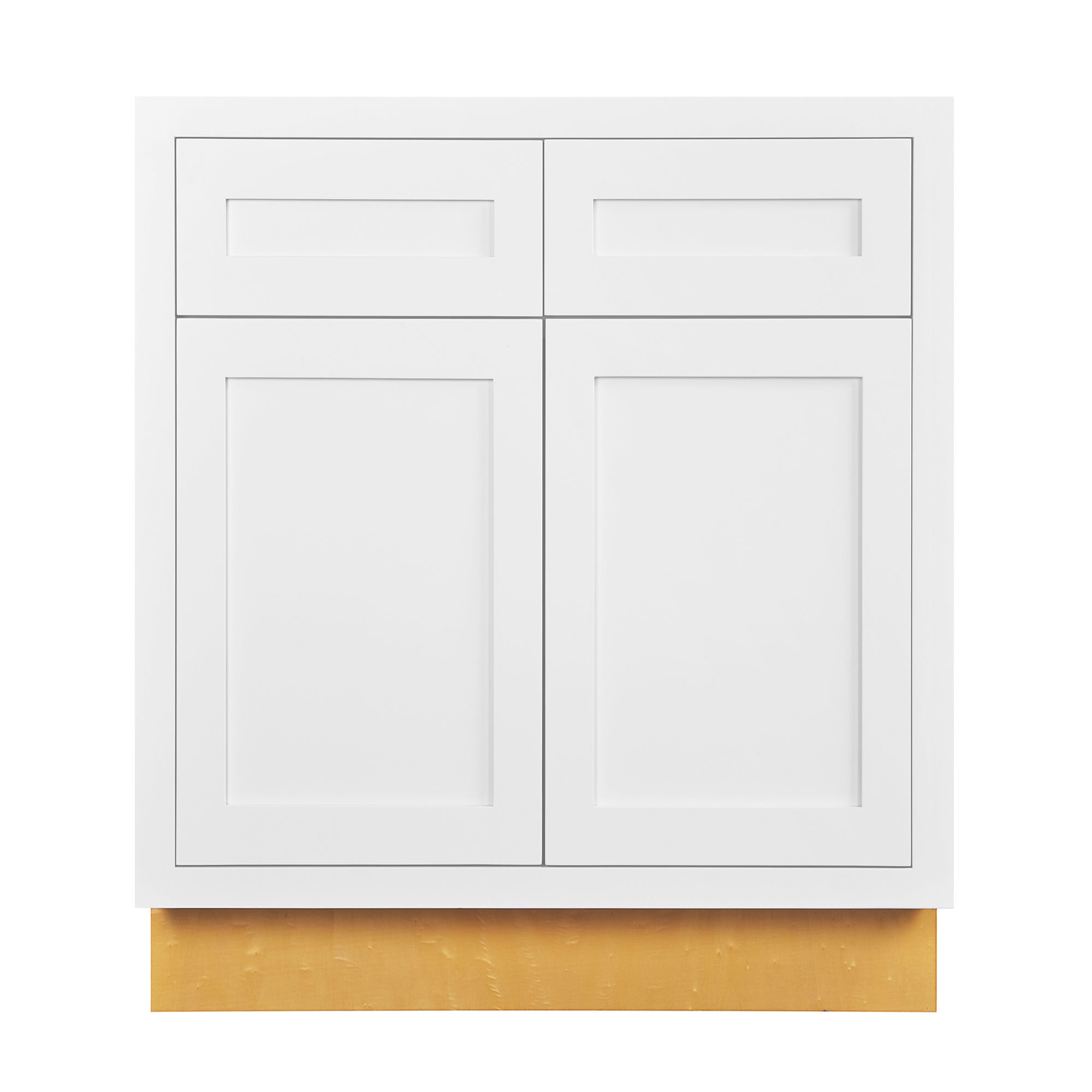 RTA Inset White Shaker Base Cabinet - 30”W x 34-1/2”H x 24”D