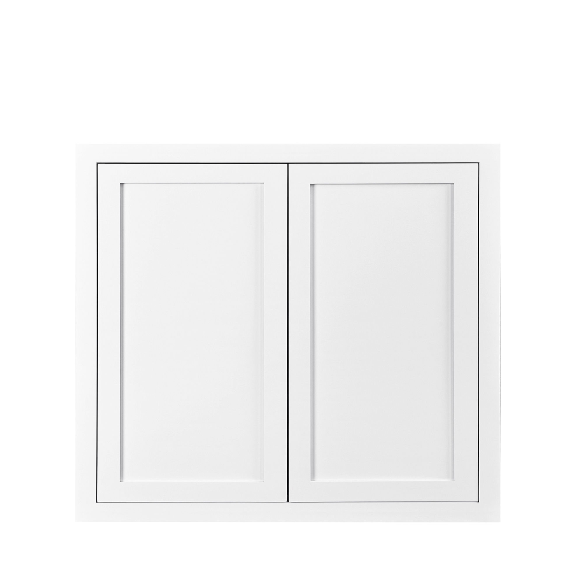 RTA White Shaker Inset Wall Cabinet 36"W x 30"H x 14"D (2 Doors, 2 Shelves)