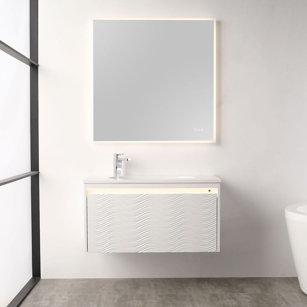 Thumbnail: Voyage 36″ Vanity With Droplet-Shaped Basin (LED Illuminated)