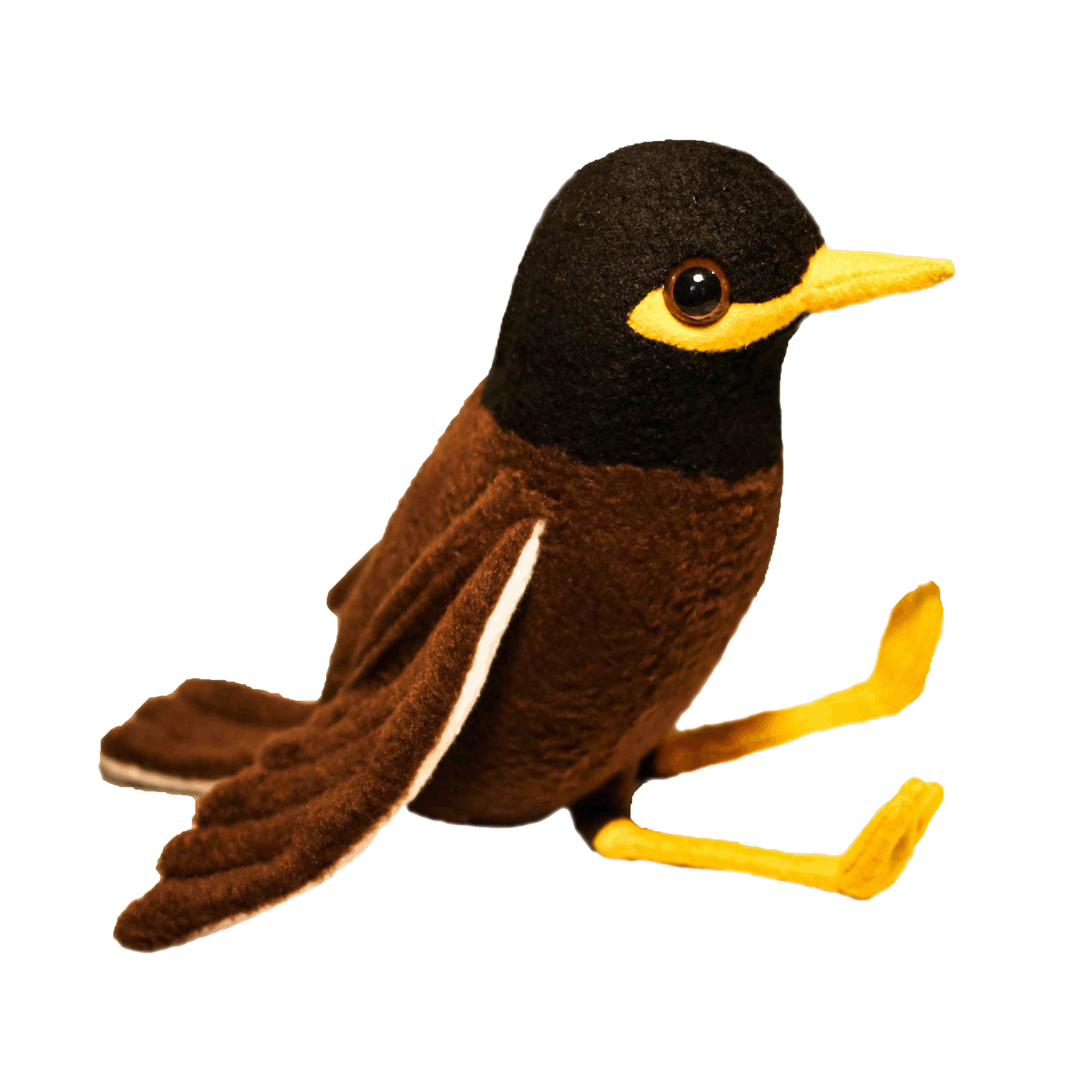 peluche fait main oiseau merle