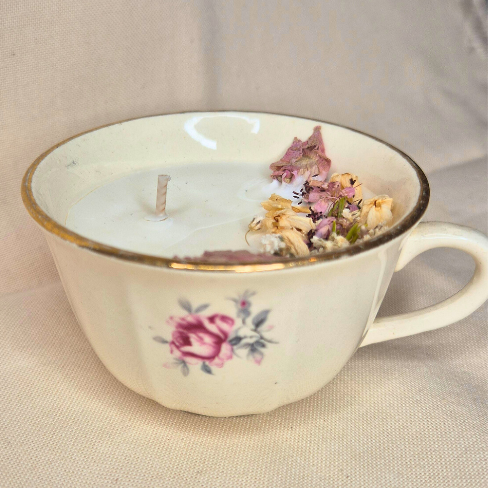Miniature : La beige vintage fleurie  - Amande