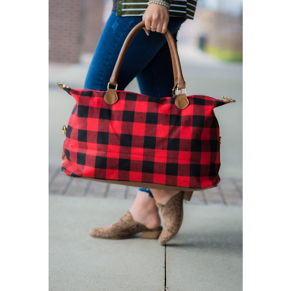 Buffalo Plaid Weekender (Red/Black)
