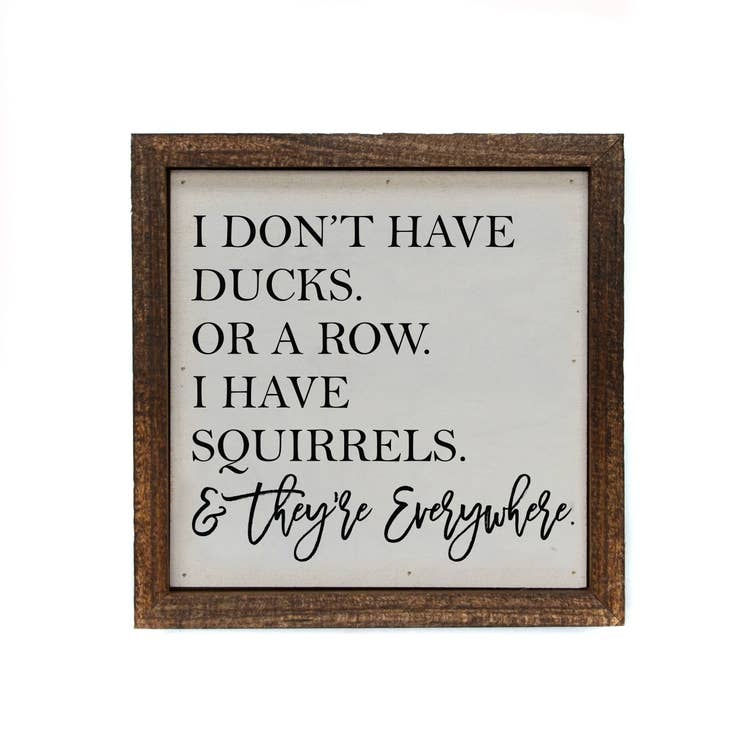 "Squirrels" Wooden Sign