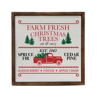 Farm Fresh Christmas tree wood sign