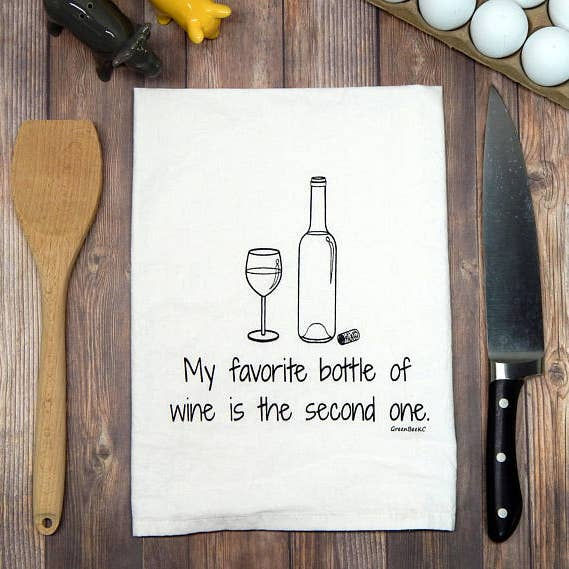 "Favorite bottle of wine" Towel