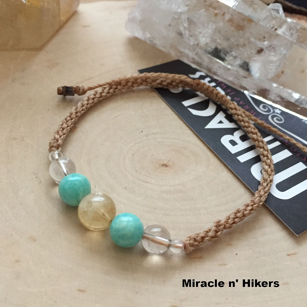 Thumbnail: Citrine & Amazonite Macrame Anklet