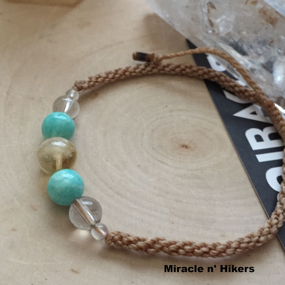 Thumbnail: Citrine & Amazonite Macrame Anklet
