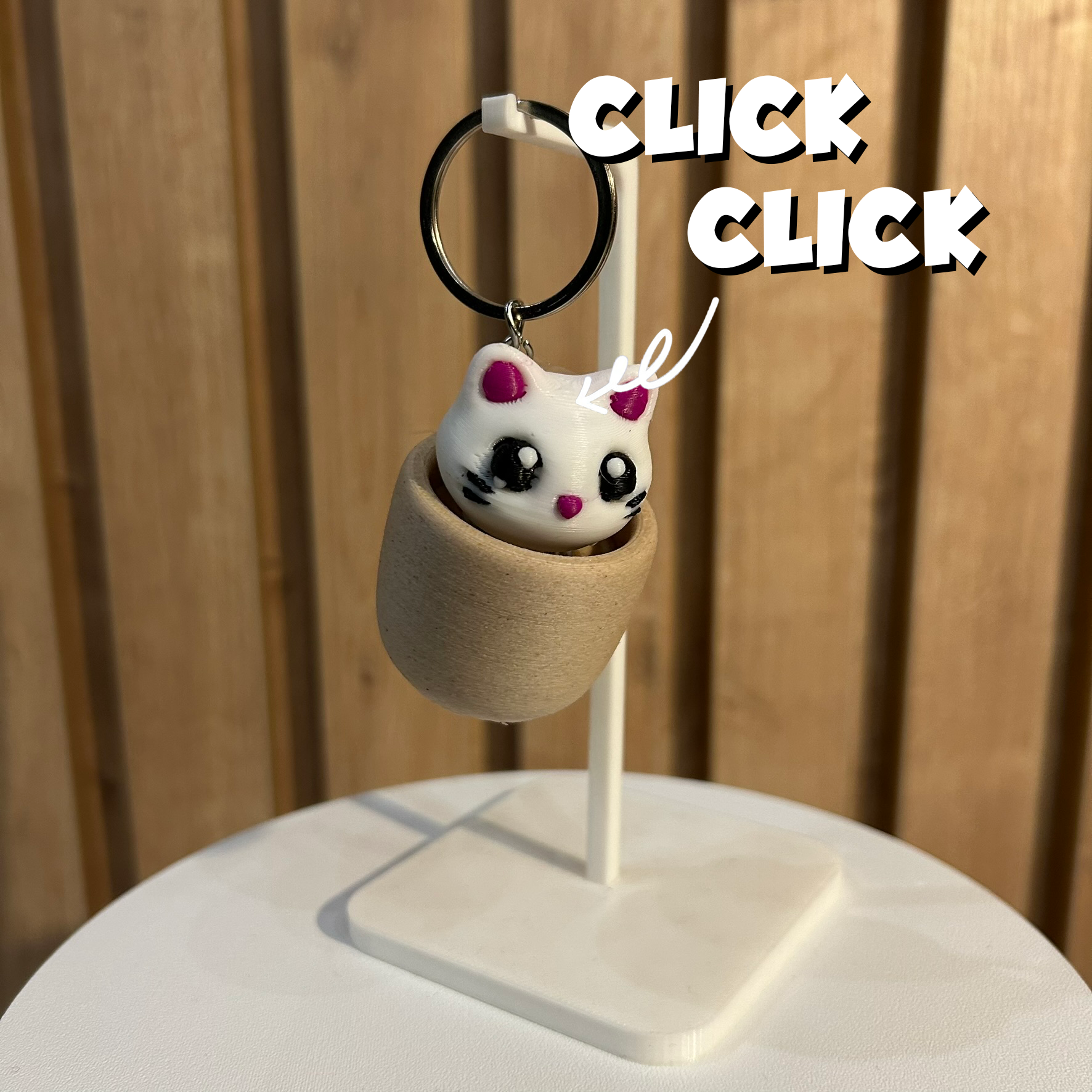 Fincanda Kedi Clicker Anahtarlık
