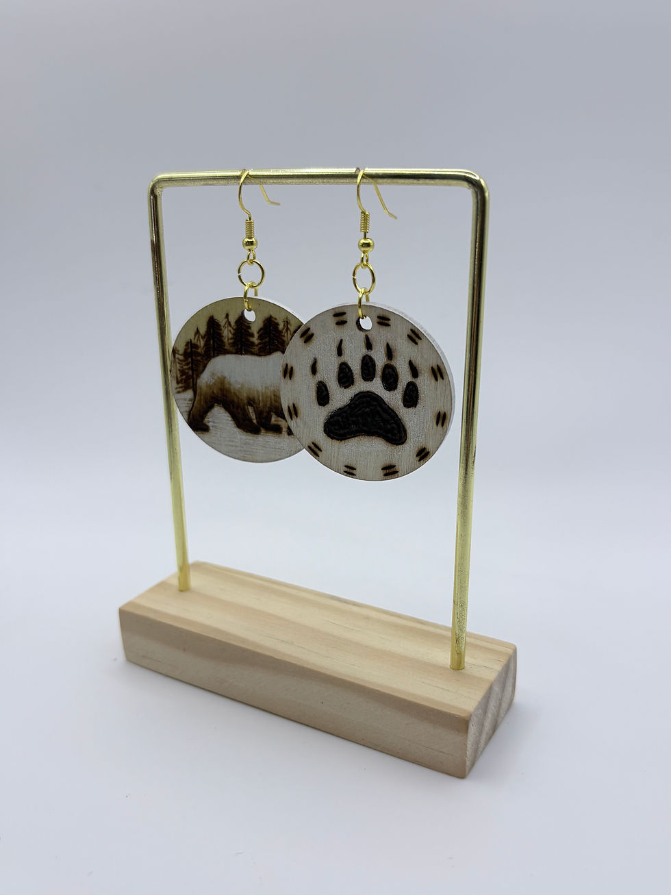 Thumbnail: The BEAR | wooden earrings