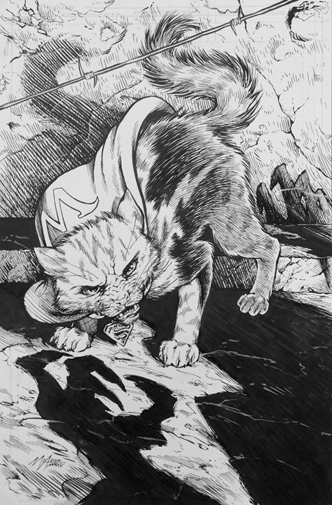 Inks - Copic black brush, Micron08, Micr
