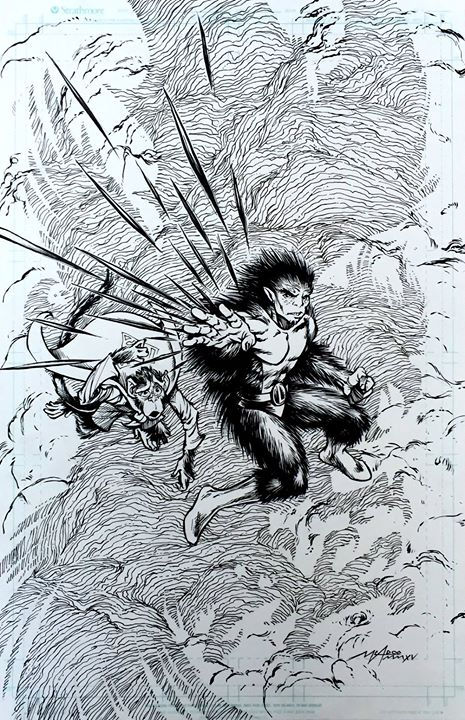 Final inks, Copic Brush 100, Copic Multi