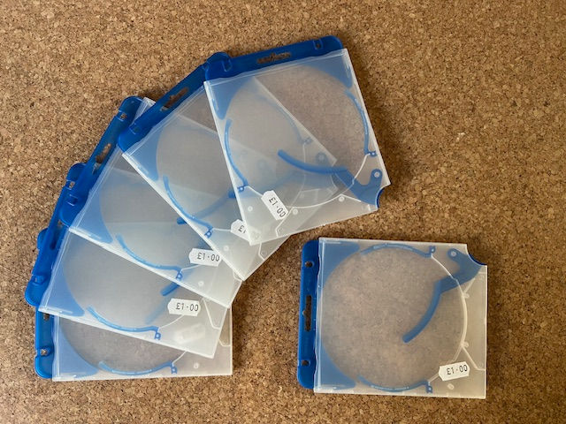 SALE - 6 x CD Cases (ring binder slot)