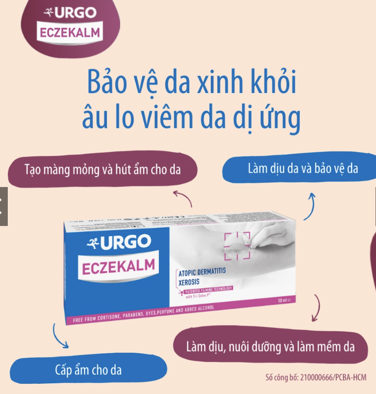 Hình thu nhỏ: Urgo ECZEKALM Hỗ Trợ Giảm Viêm Da (50 ml)