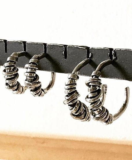 Classic Silver Coiled Hoops