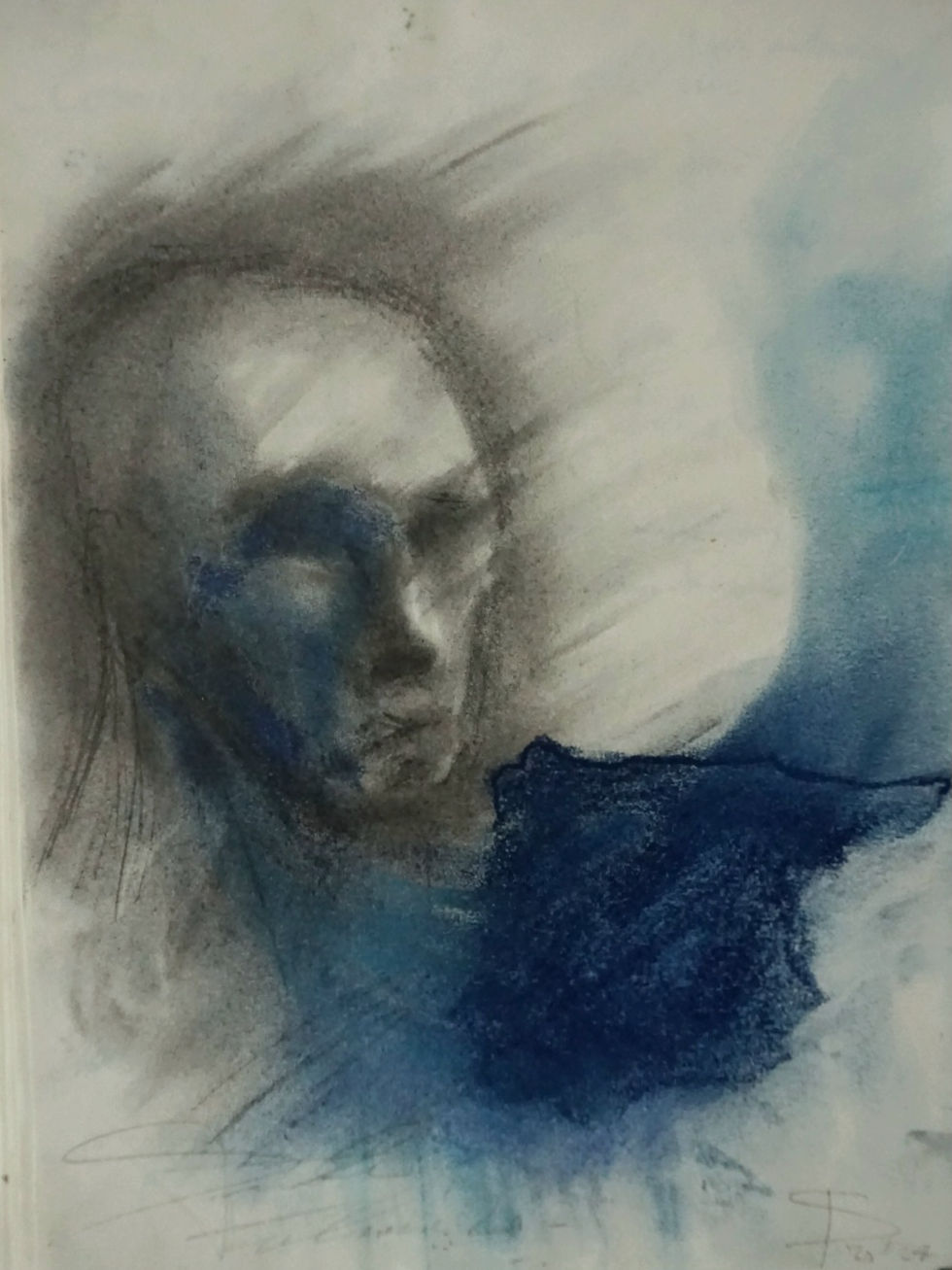 Distacco E Riavvicinamento (2020 a 2024, carbone, grafite e crete pastello su carta 90gsm, 21 x 29,7