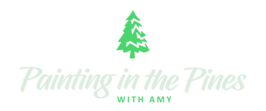 A business logo for Painting in the Pines