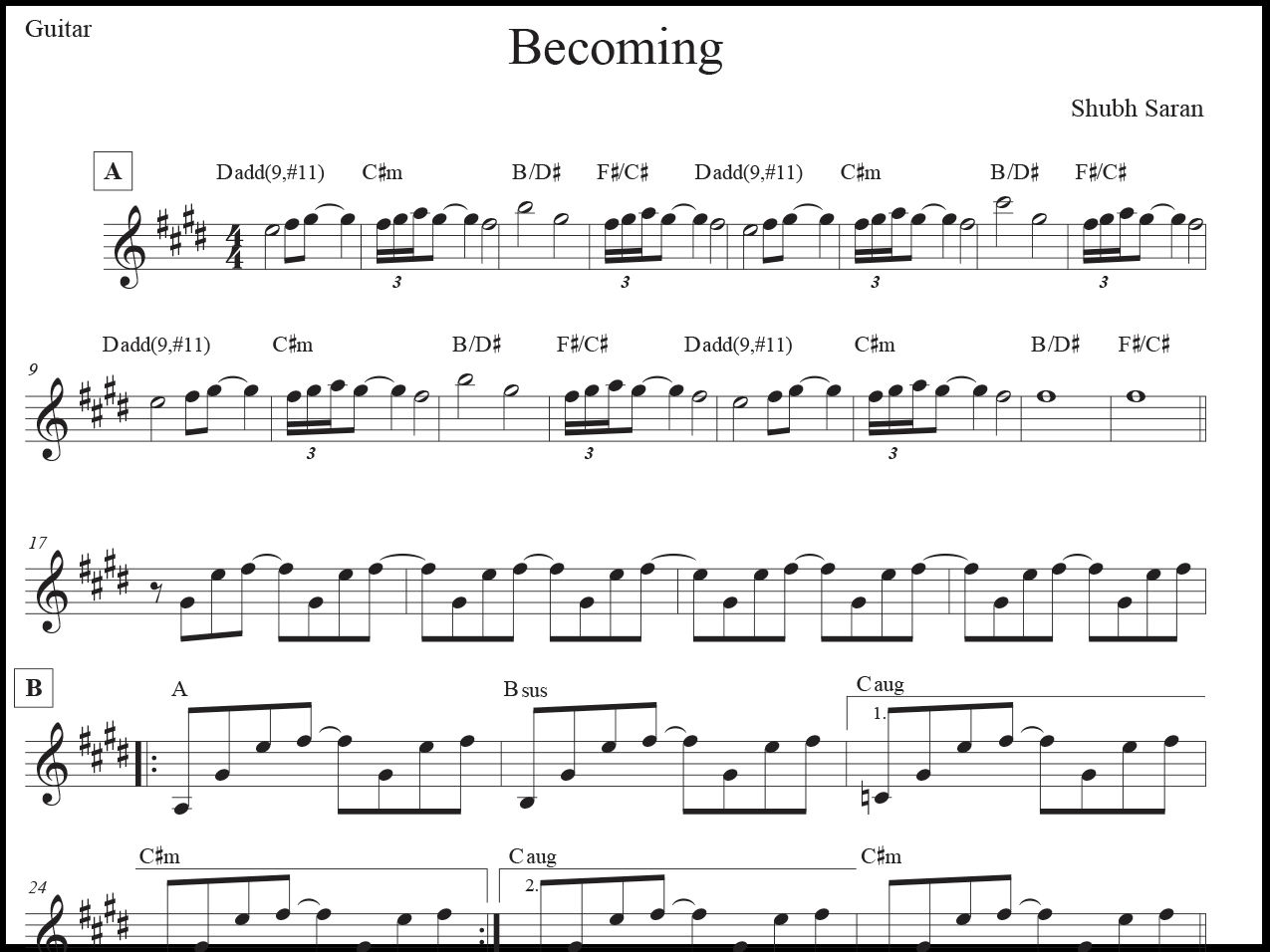 Becoming • Guitar
