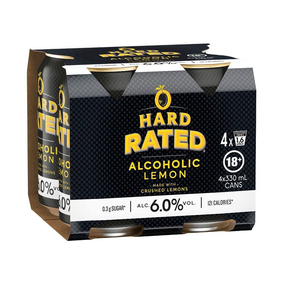 Hard Rated Lemon 6% Cans 4*330mL