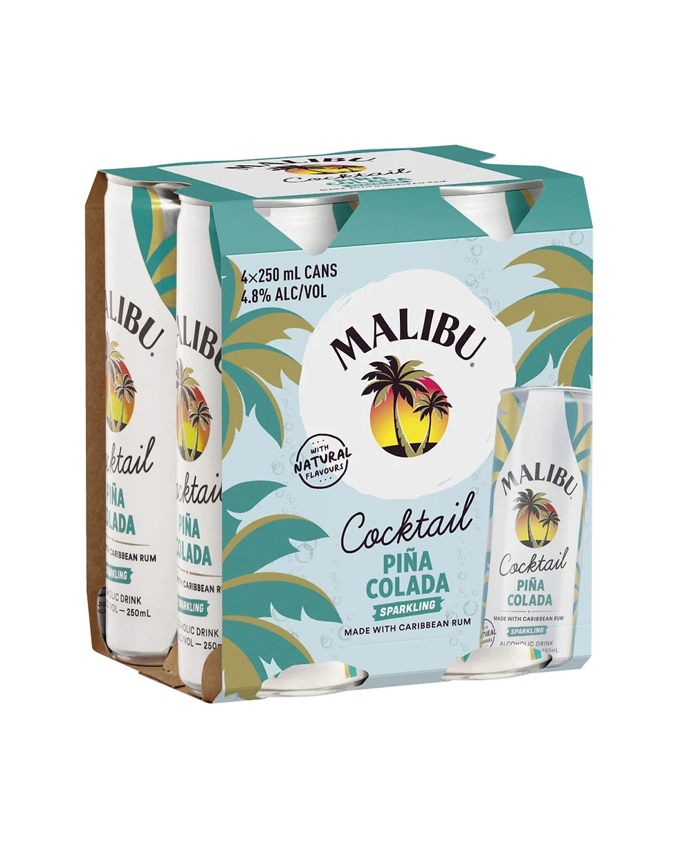 Malibu Pina Colada Can 4*250mL