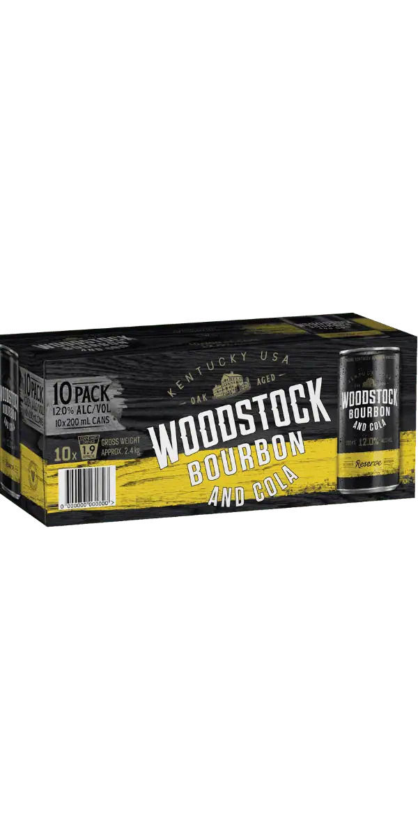 Woodstock Bourbon & Cola 12% Cans 10*200mL