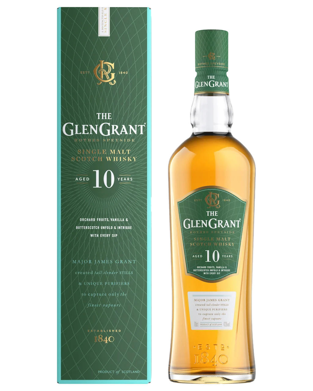The Glen Grant 10 Year Old Single Malt Scotch Whisky 700mL