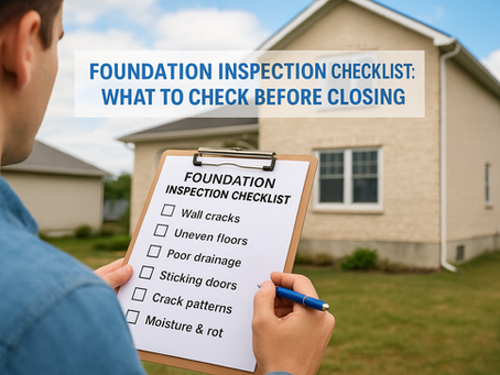 Foundation Inspection Checklist: What To Check Before Closing