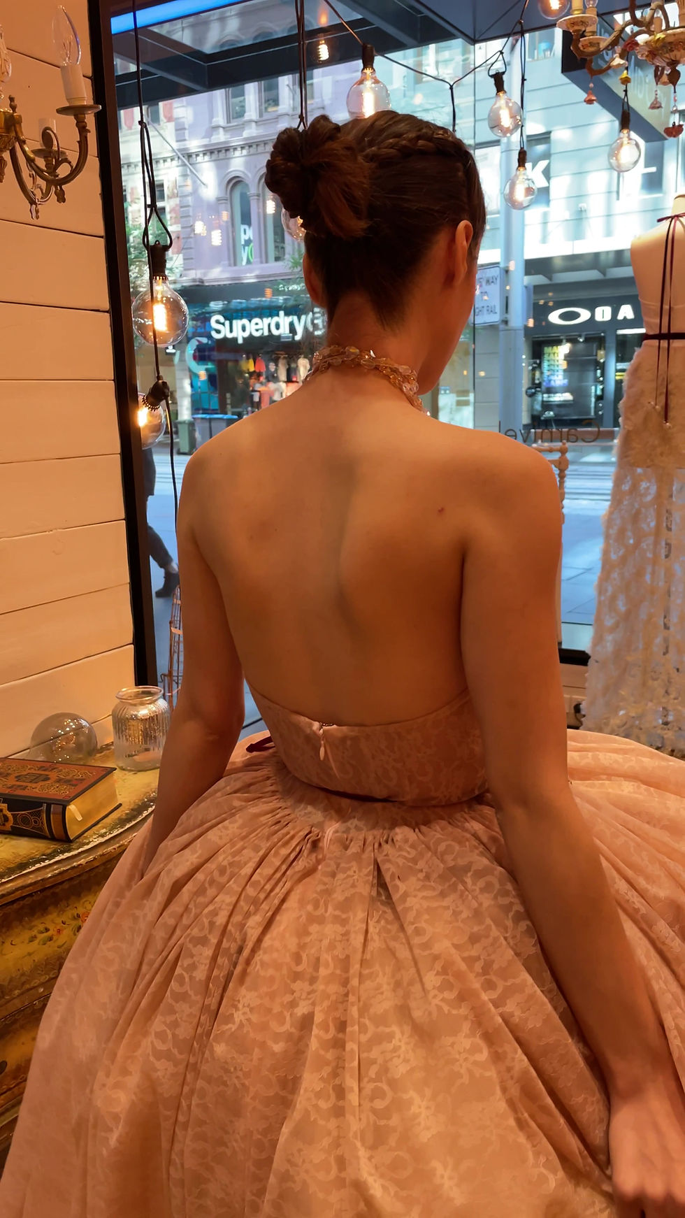 Thumbnail: Butterfly Vintage Lace Gown