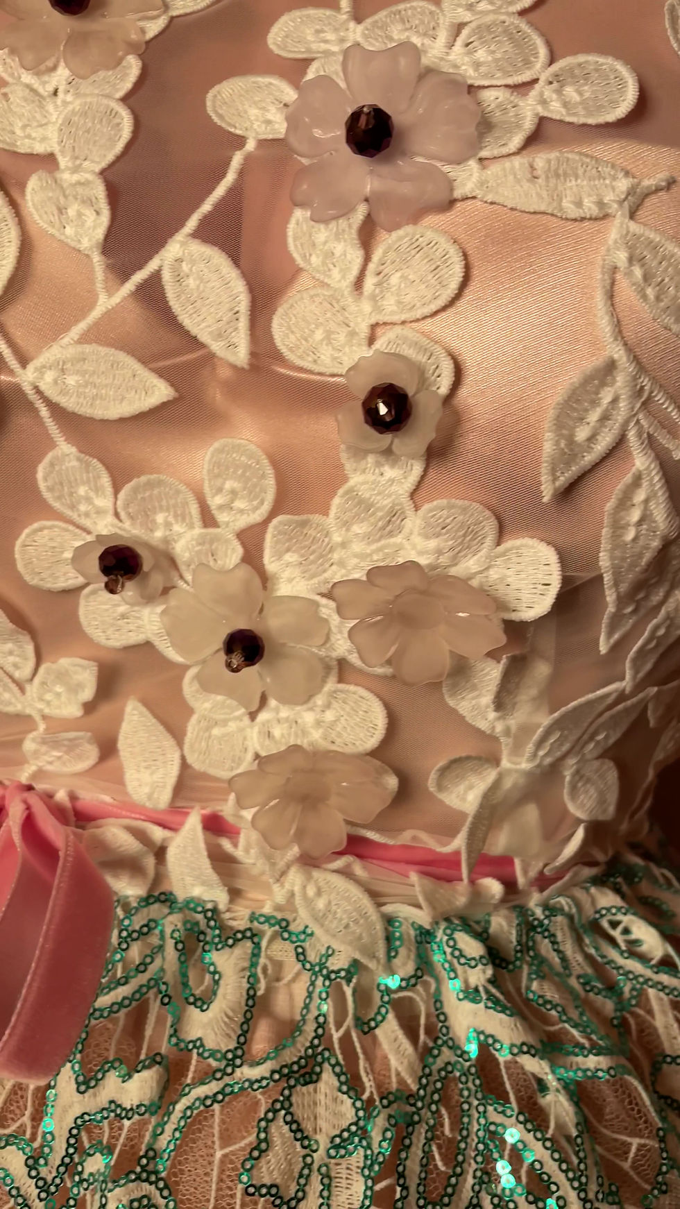 Thumbnail: Green Sequin Flower Dress