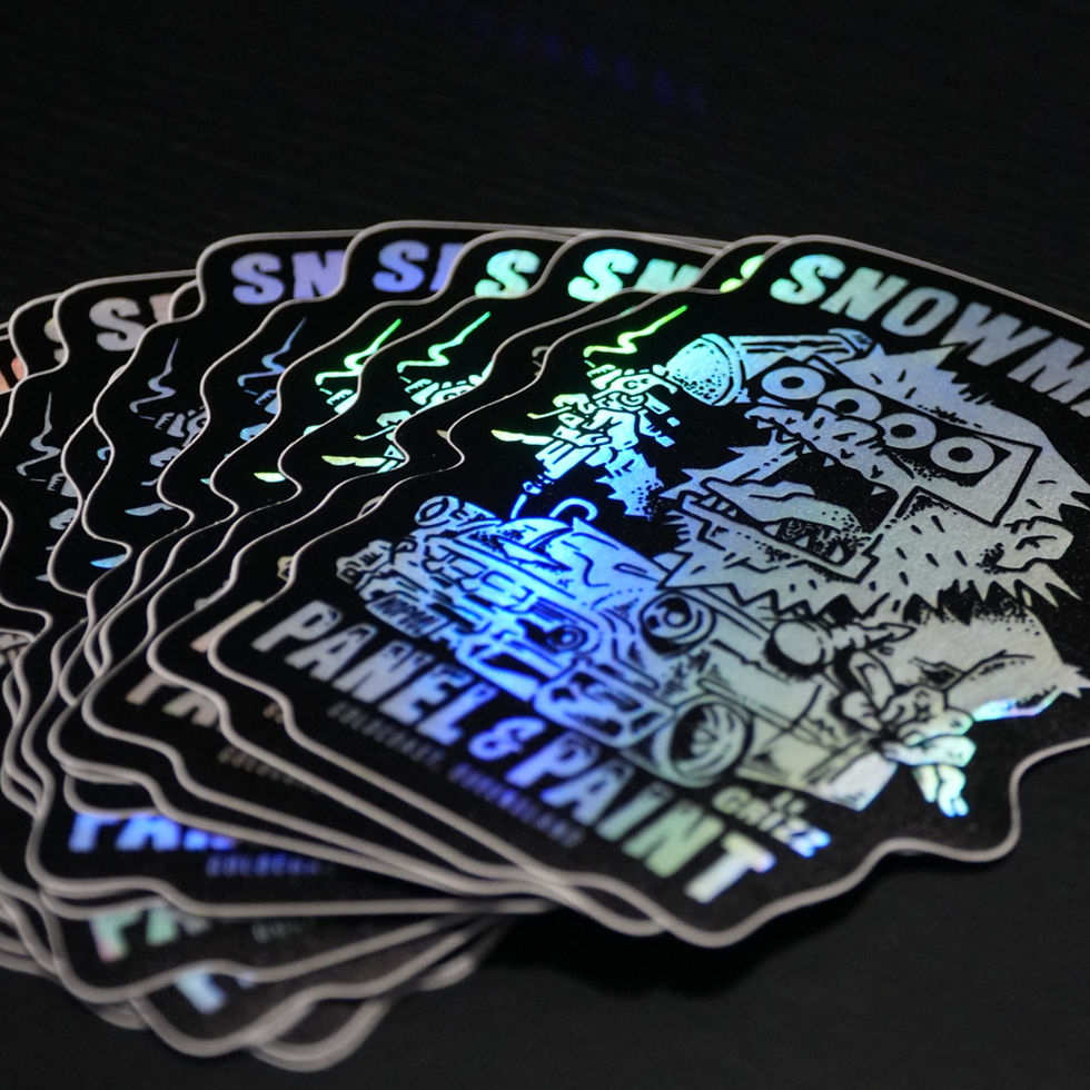 Thumbnail: Snowman's Reflective Stickers (Black)