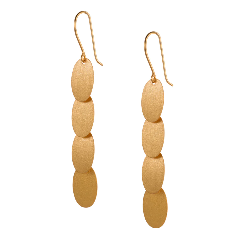 Christin Ranger Gold Plated Confetti Drop Earrings