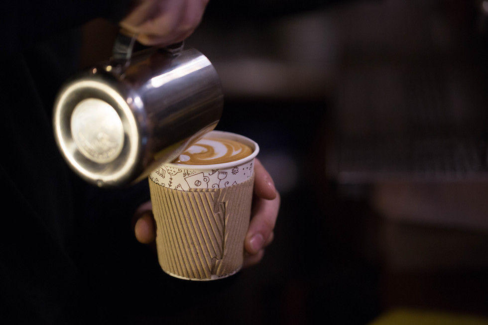 Barista machen Latte To Go