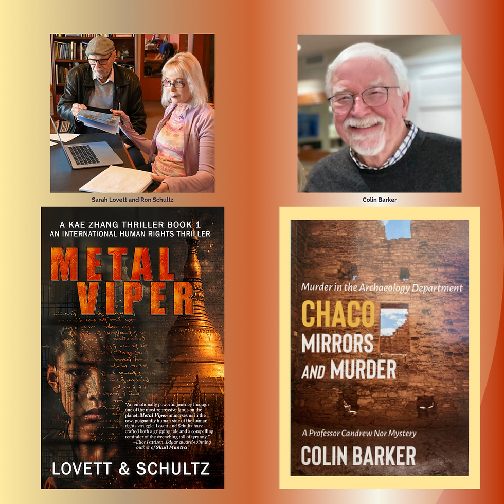 Sarah Lovett & Ron Schultz, Metal Viper & Colin Barker, Chaco: Mirrors and Murder