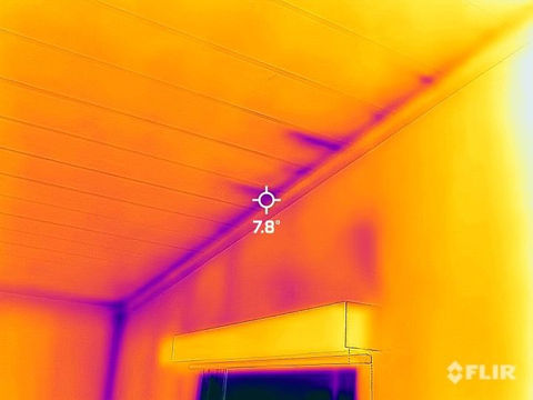 Wolf’s Home Inspections performing a thermal inspection inside a Topeka home.