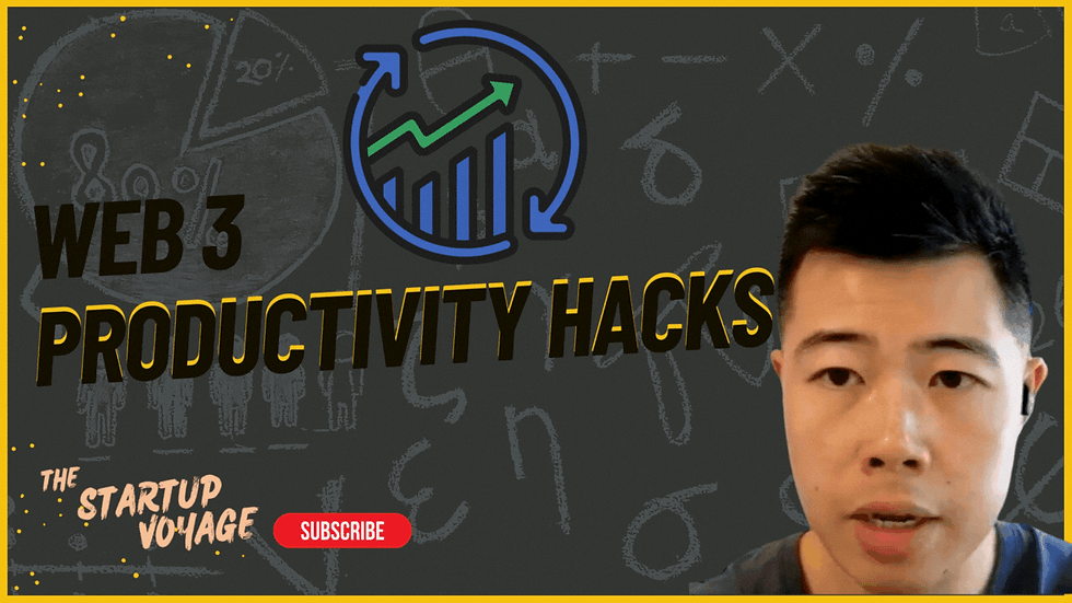 Web3 Productivity Hacks with Michael Yeung and Arthur G Lee of The Startup Voyage podcast.
