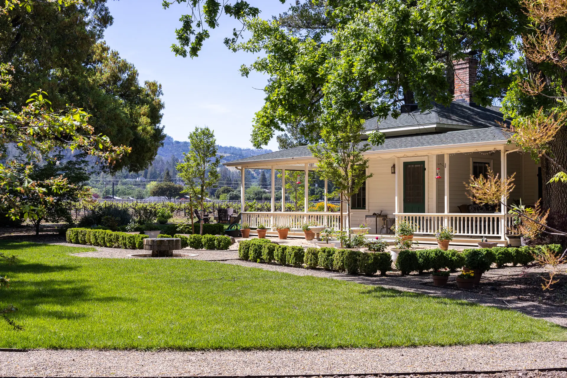 Outside view of the estate home at Chase Cellars