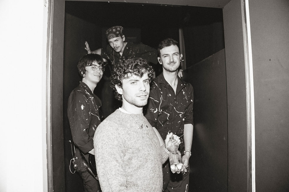 Us posing for a photo before our first-ever Zurich show, probably extremely nervous but playing it off like we aren’t.