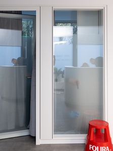 Sichtschutzfolierung Praxisräume Arztpraxis Milchglas