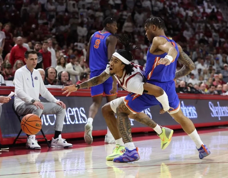 Alijah Martin gets physical in the win over Arkansas (UAA Photo)
