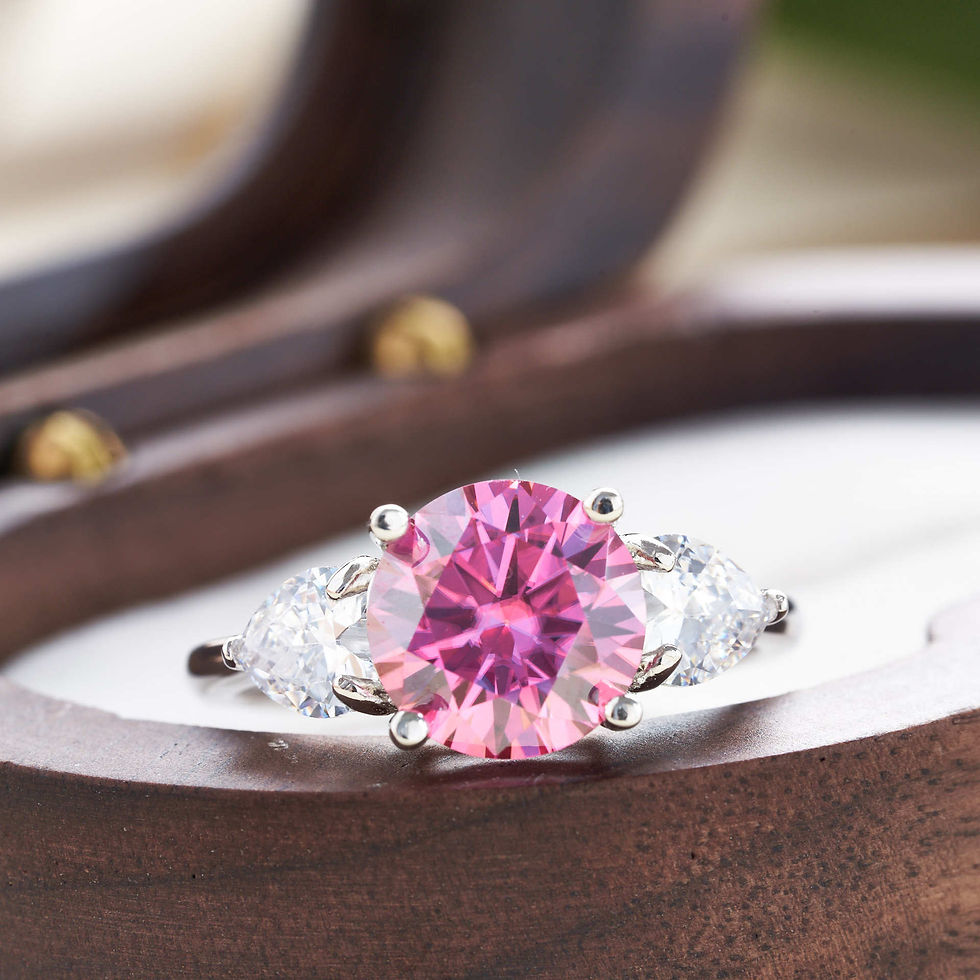 Thumbnail: Luxury 9mm 3ct D Color Moissanite Rings Classic 4 Prong S925 Sterling Silver Fin