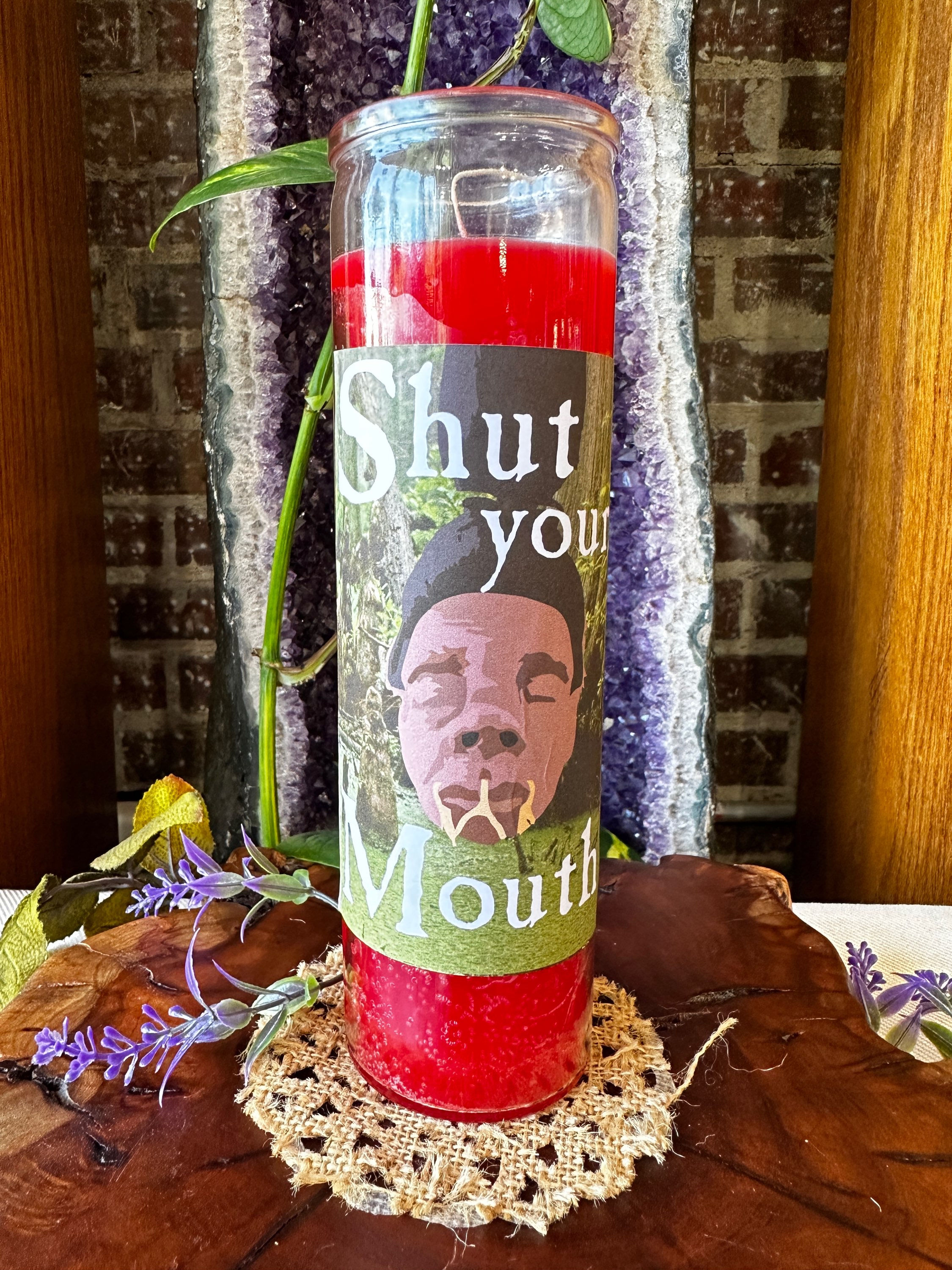 Shut Up Seven Day Prayer Candle (Red)