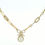 Thumbnail: Diamond Bow Accented Paperclip Chain Necklace