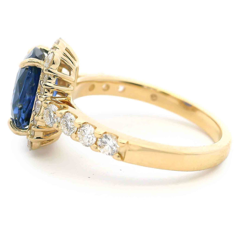 Thumbnail: Cushion-Cut Ceylon Sapphire Ring