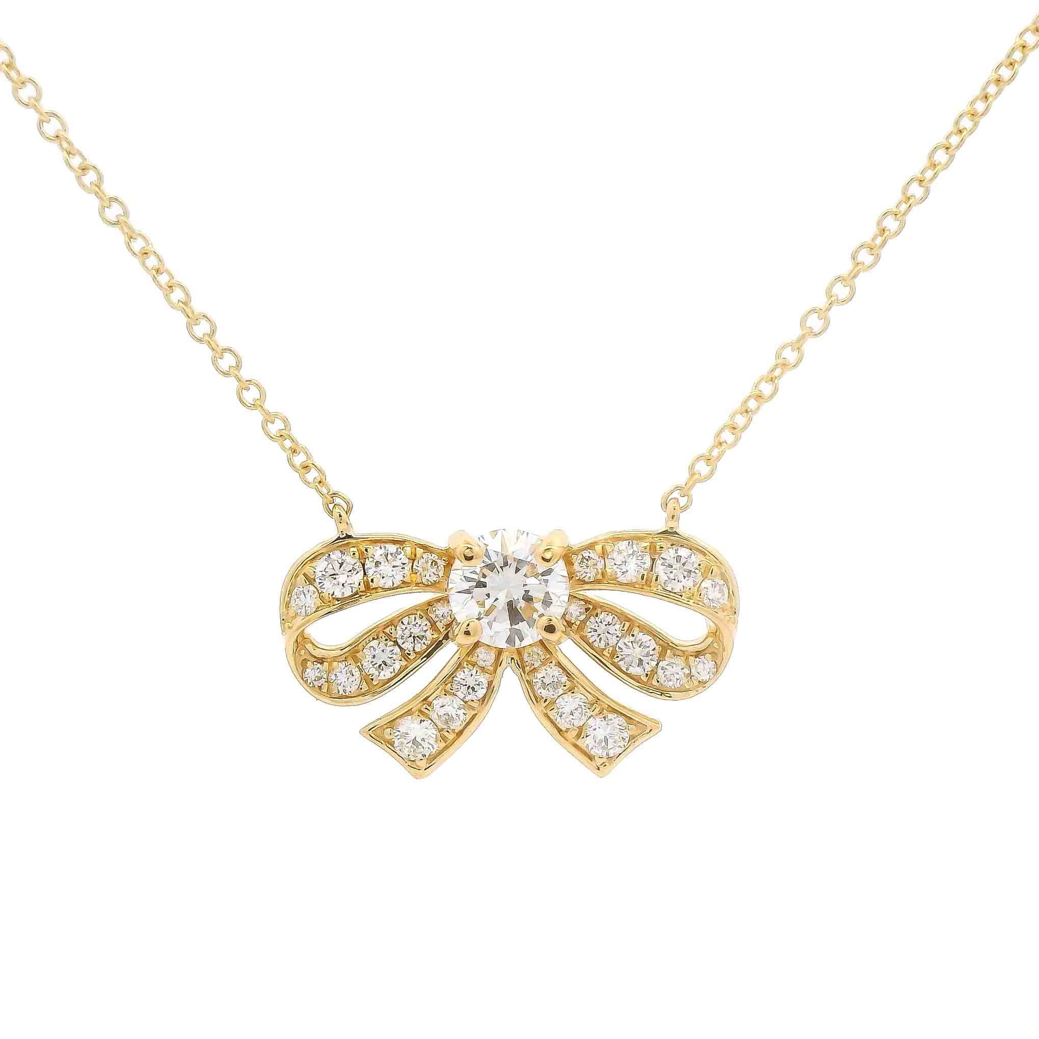 Bow Motif Pendant Necklace