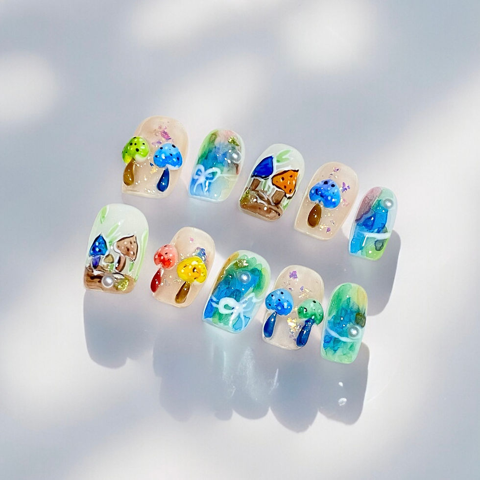 Mushroom Glass Press-Ons