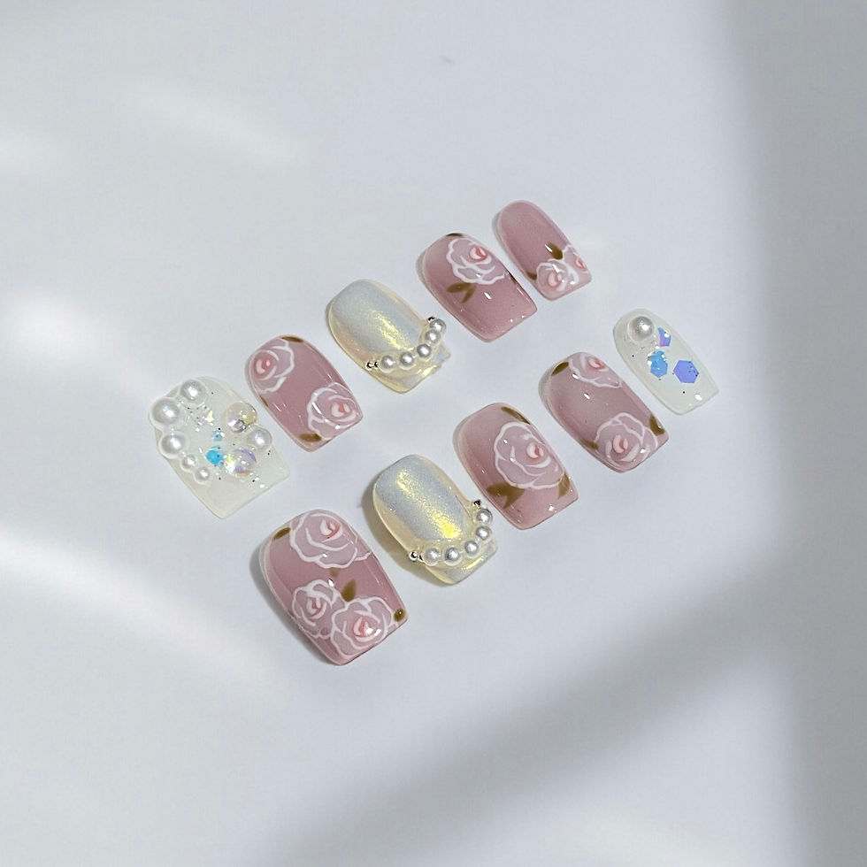 Camellia Pearl Press-Ons